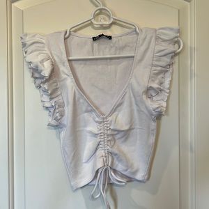 Zara White Crop Top